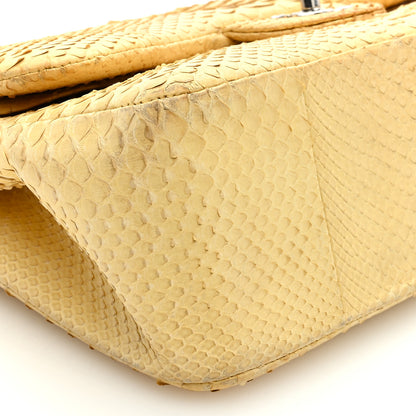 Chanel Snakeskin Jumbo Double Flap Yellow 8 of 18