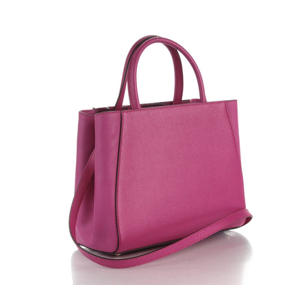 Fendi Vitello Elite Petite 2Jours Tote Magenta 3 of 7