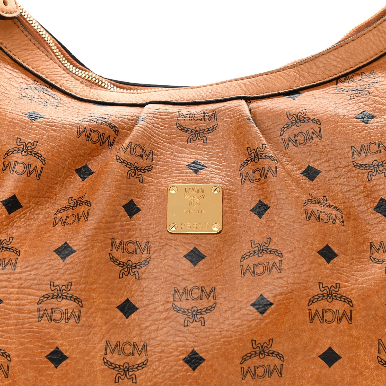 MCM Visetos Hobo Cognac 8 of 10