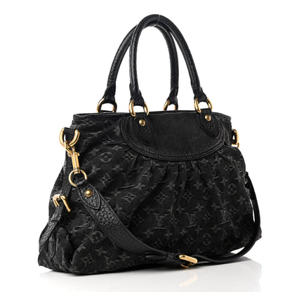Louis Vuitton Denim Neo Cabby MM Black 3 of 20