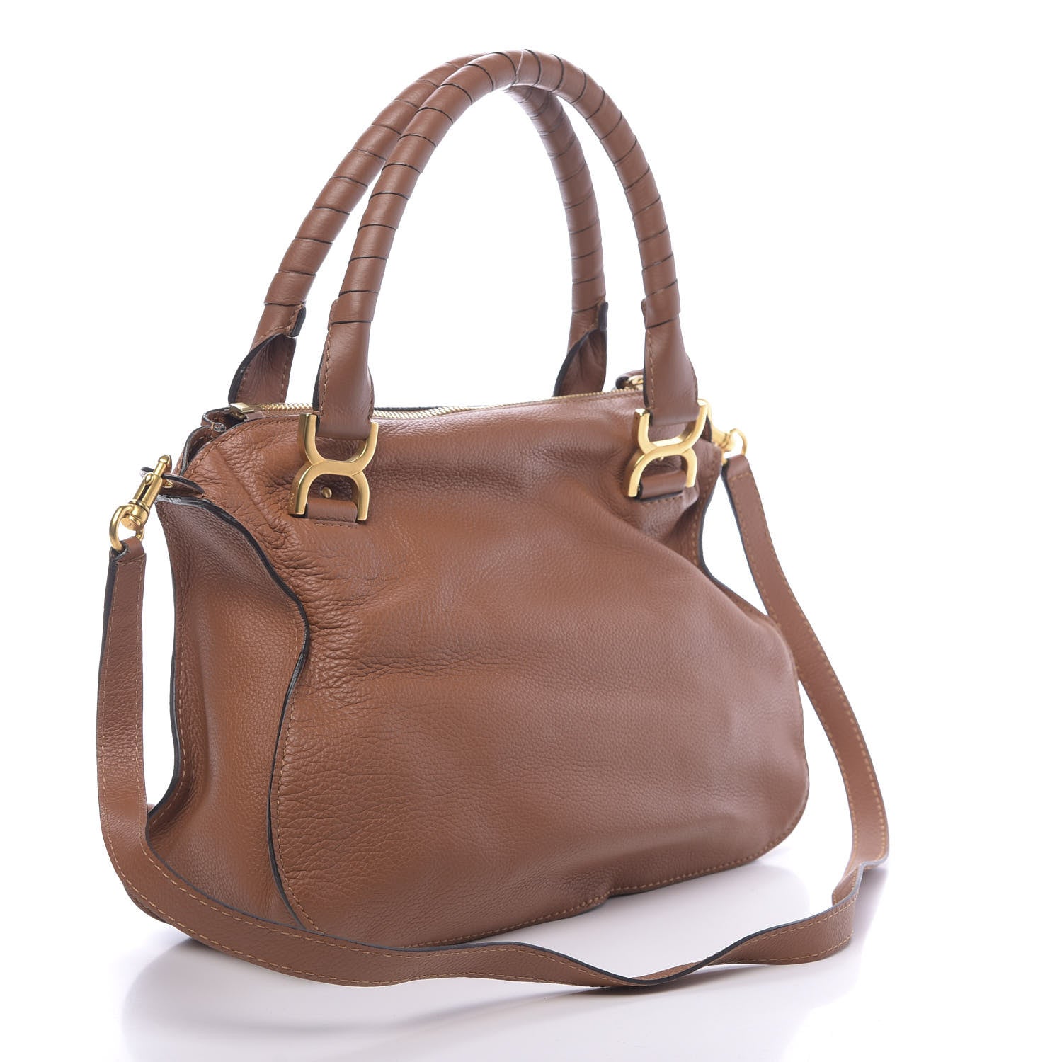 Chloe Calfskin Medium Marcie Satchel Tan 3 of 14