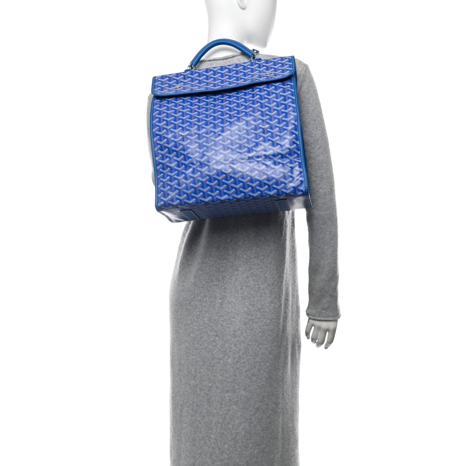 Goyard Goyardine Saint Leger Soft Briefcase Backpack Sky Blue 2 of 10