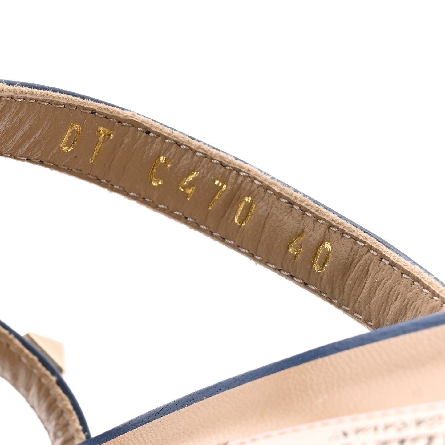 Calfskin Rockstud 60mm Caged Slide Sandals 40 Light Ocean
