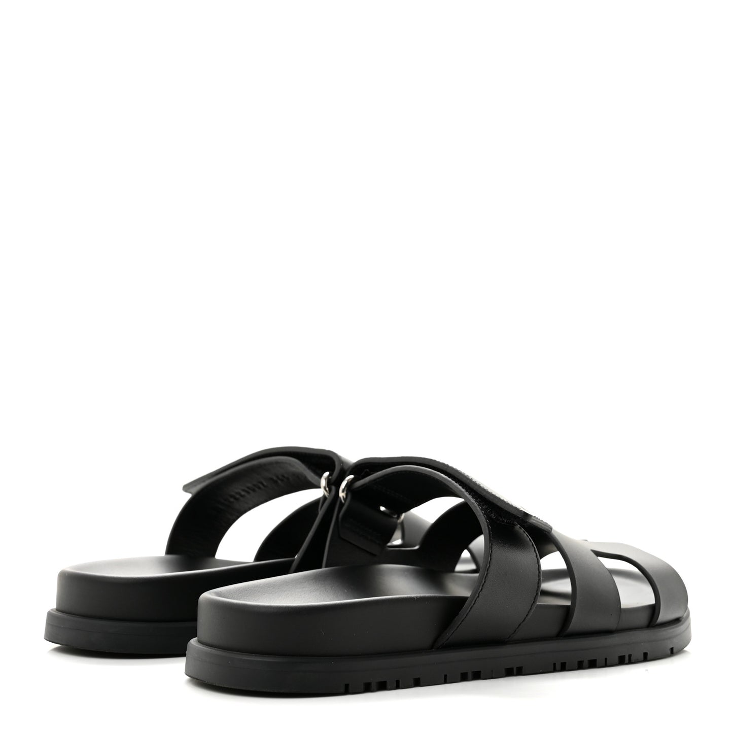 Calfskin Womens Chypre Sandals 36.5 Black
