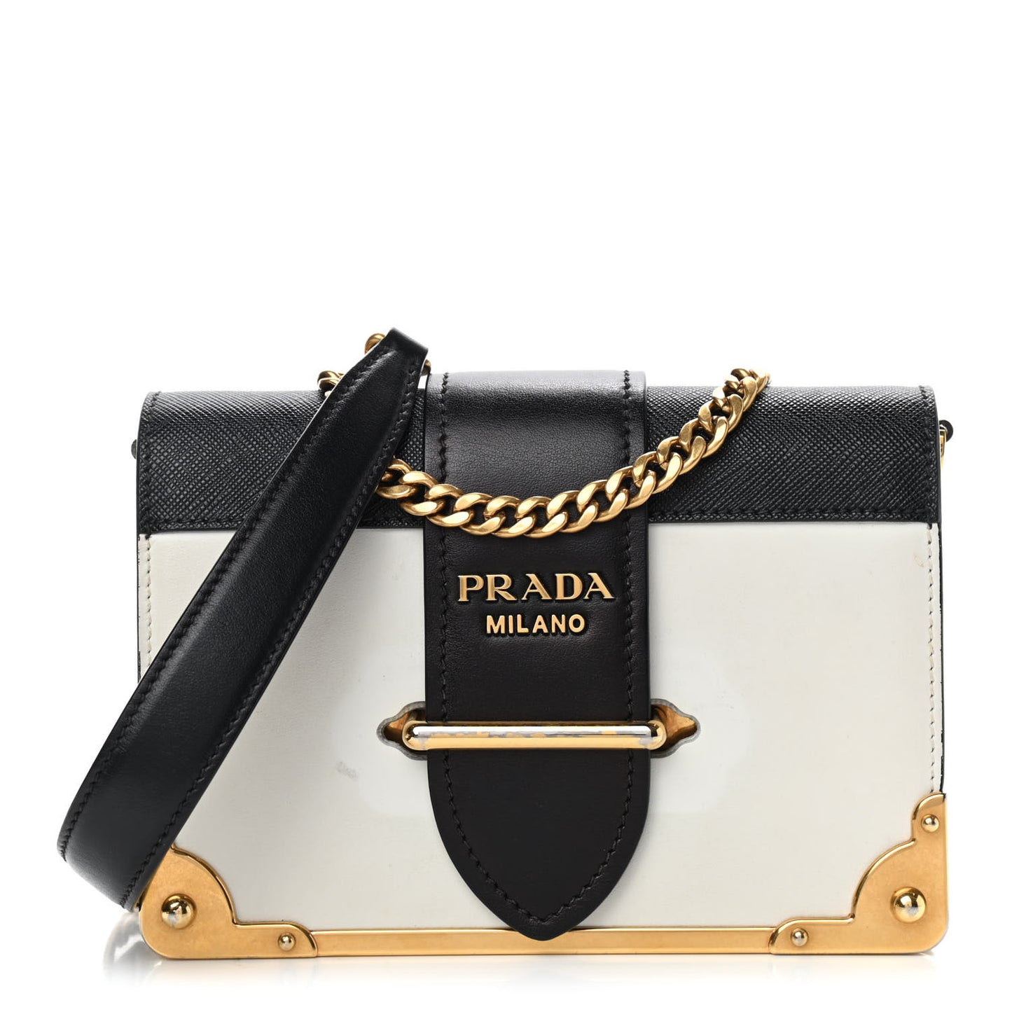 City Calf Saffiano Cahier Bag Talco Black