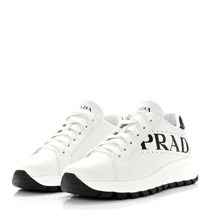 Prada Nylon Gabardine Logo Sneakers 36.5 White 3 of 9