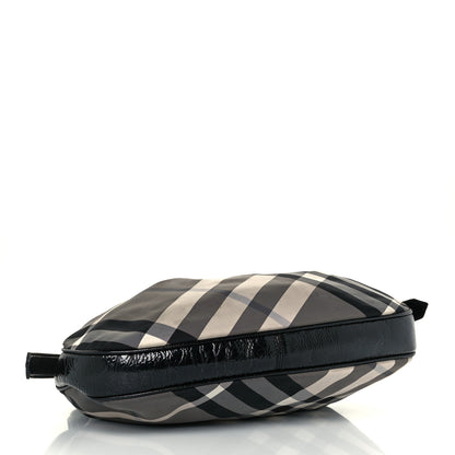 Burberry Beat Check Small Brooklyn Hobo Black 4 of 11