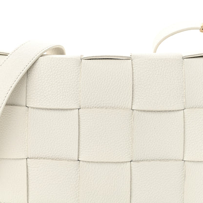 Bottega Veneta Grained Calfskin Maxi Intrecciato Cassette Crossbody Bag White 8 of 11