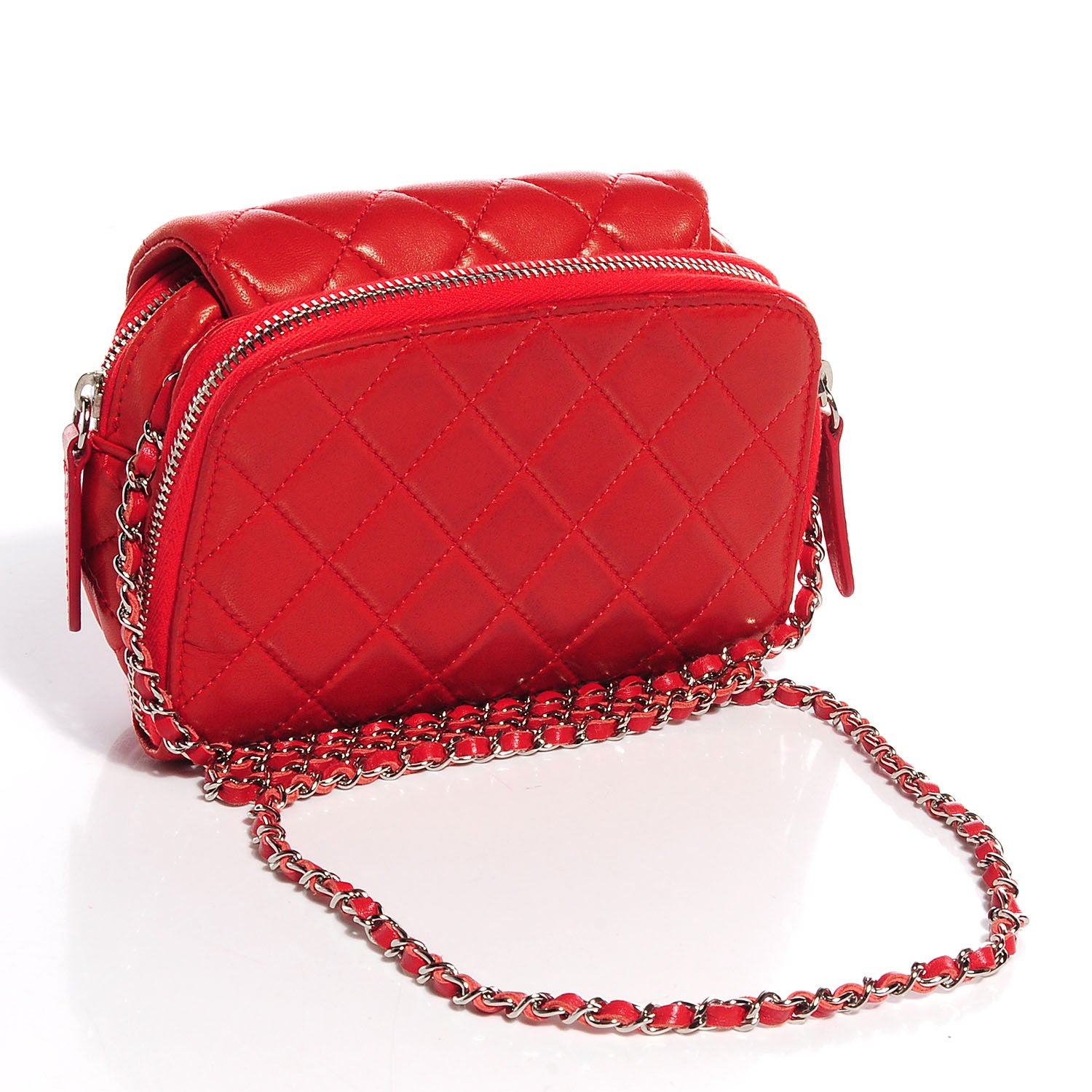 Chanel Lambskin Quilted New Mini Flap Red 3 of 7