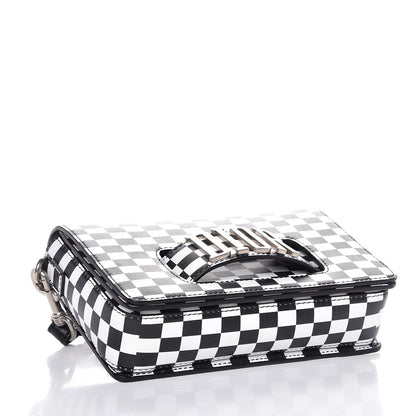 Christian Dior Smooth Calfskin Checkered Dio(r)evolution Flap Bag Black White 4 of 7