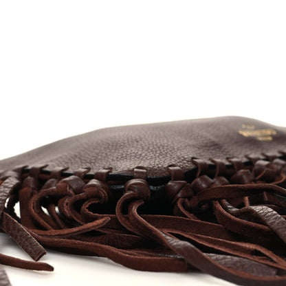 Valentino Garavani Calfskin C-Rockee Sagittarius Fringe Clutch Brown 8 of 11