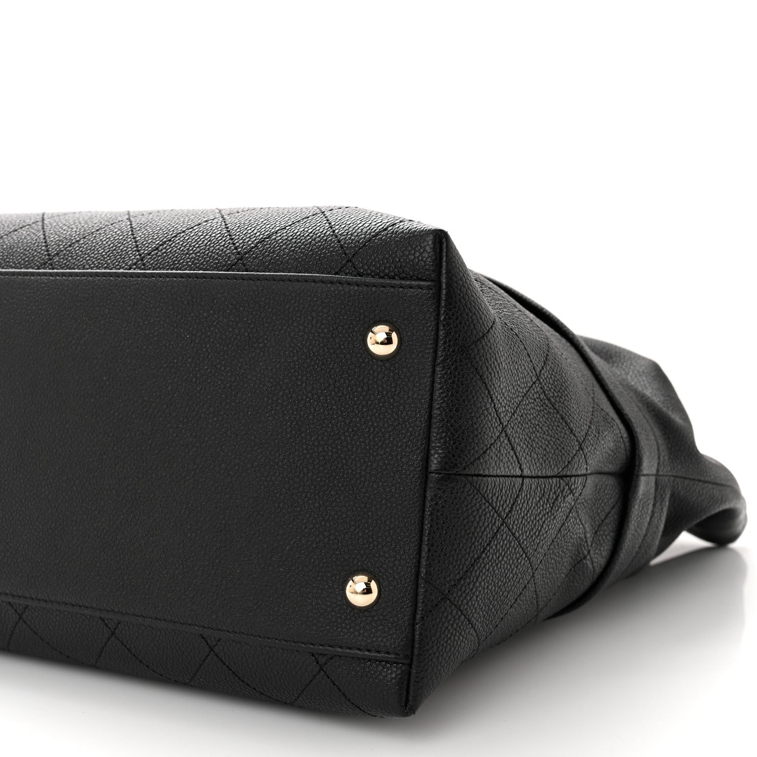 Chanel Crumpled Grained Calfskin Zip and Carry Shopping Tote Black 10 of 10