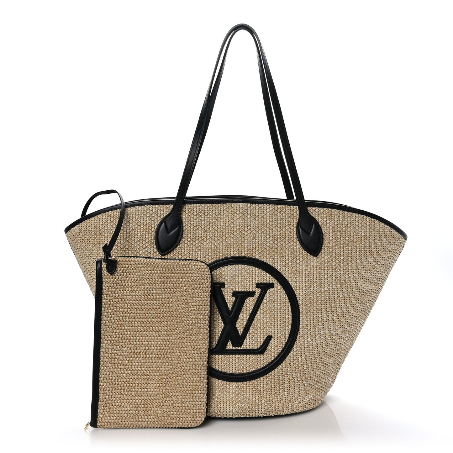 Raffia Saint Jacques Tote Black