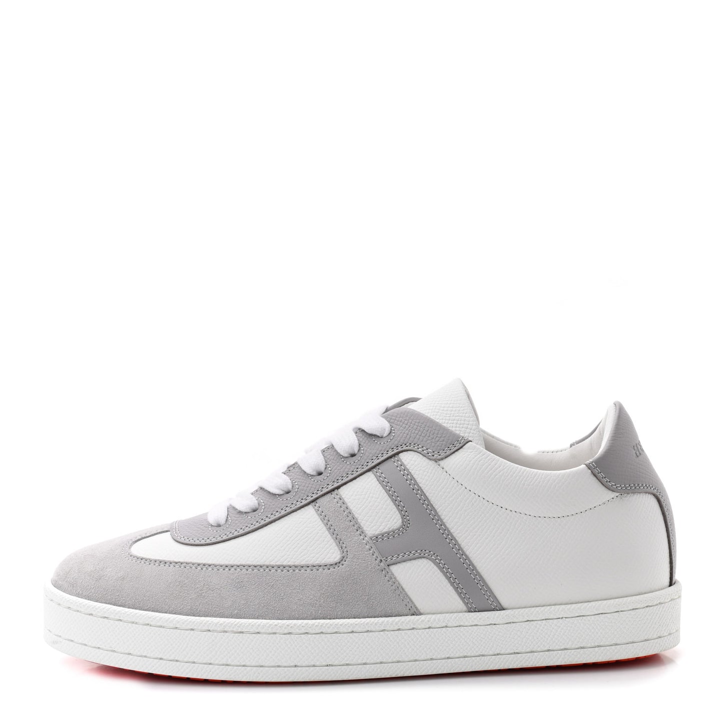 Epsom Suede Boomerang Sneakers 36 White Gris