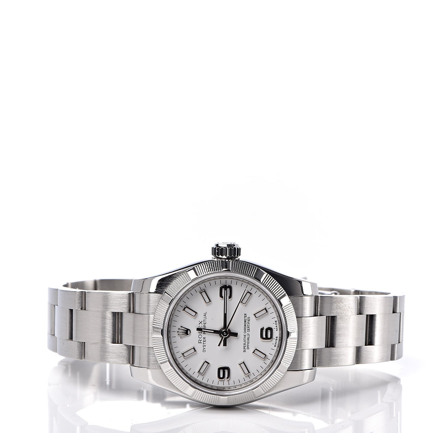 Stainless Steel 26mm Oyster Perpetual Watch White 176210