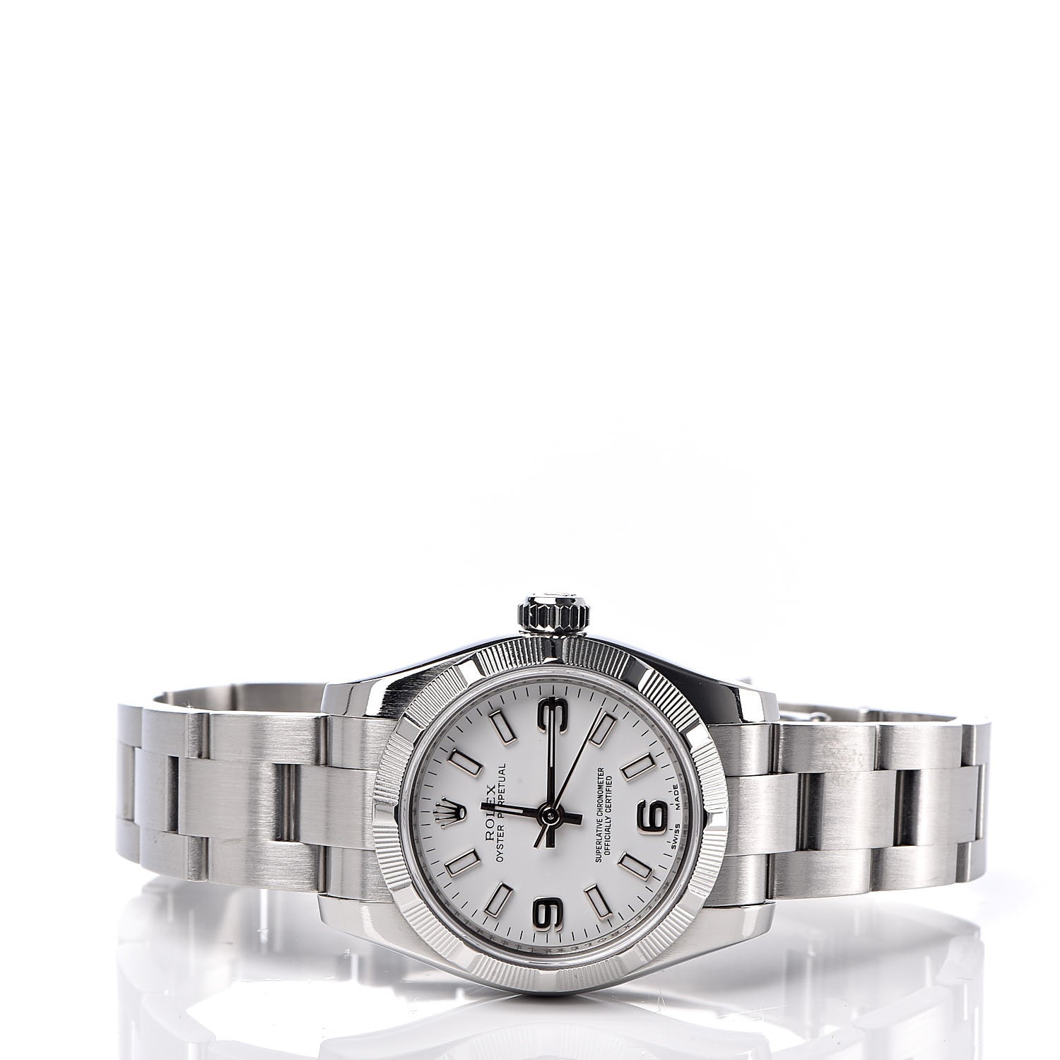 Rolex Stainless Steel 26mm Oyster Perpetual Watch White 176210 3 of 7