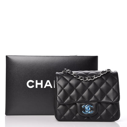 Chanel Lambskin Quilted Mini Square Flap Black 8 of 8