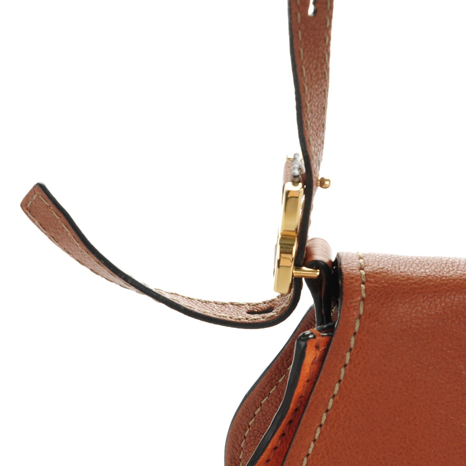Chloe Calfskin Mini Marcie Nude Crossbody Bag Tan 8 of 11