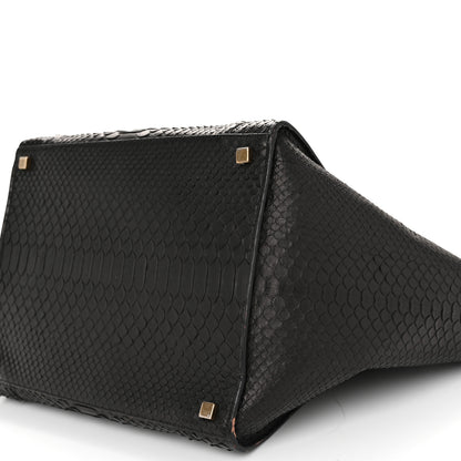 Celine Snakeskin Medium Phantom Luggage Black 10 of 13