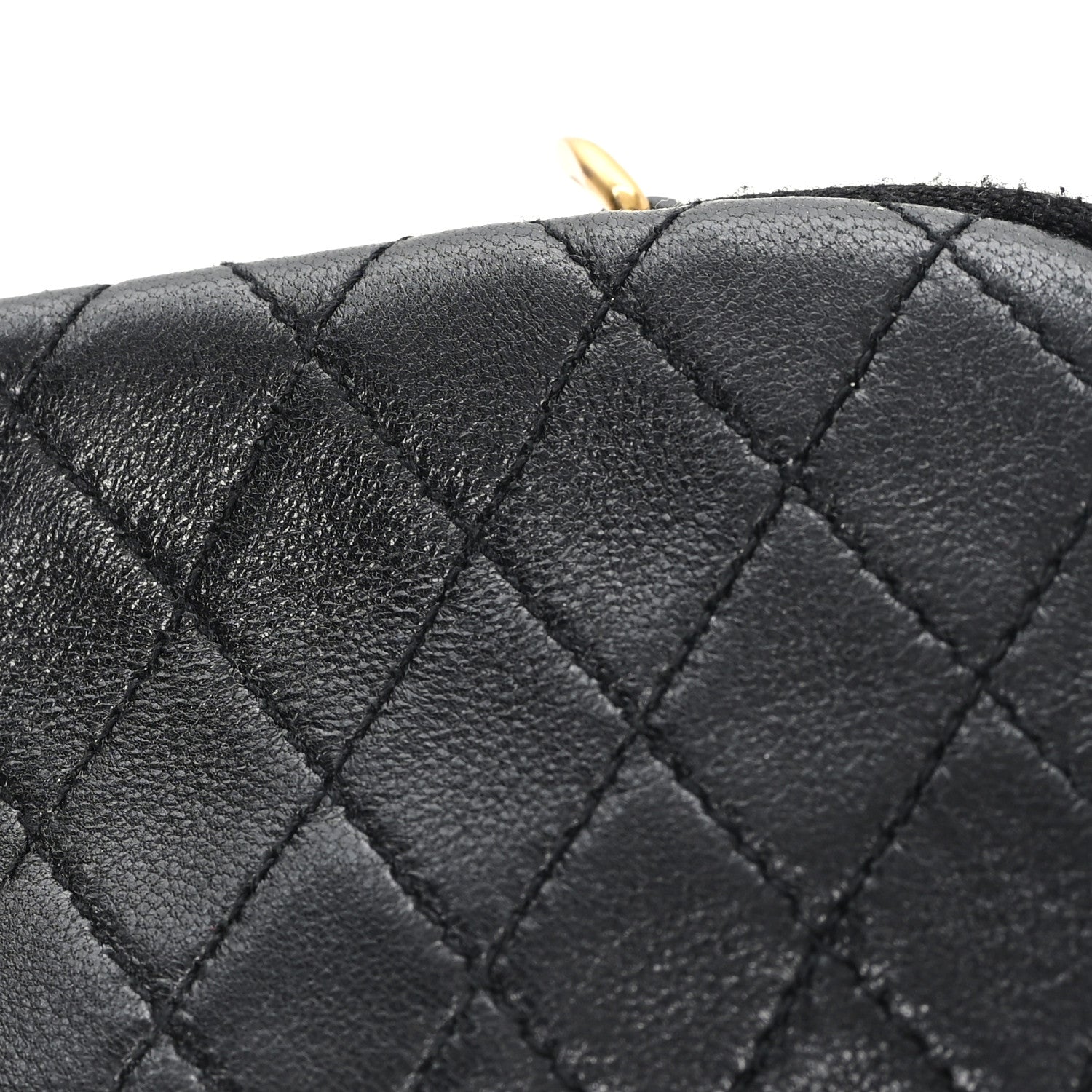 Saint Laurent Lambskin Quilted Gaby Zipped Pouch Black 10 of 10