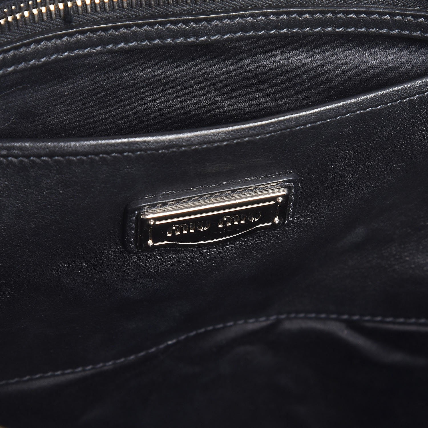 Miu Miu Vitello Soft Calf Tote Black 6 of 8