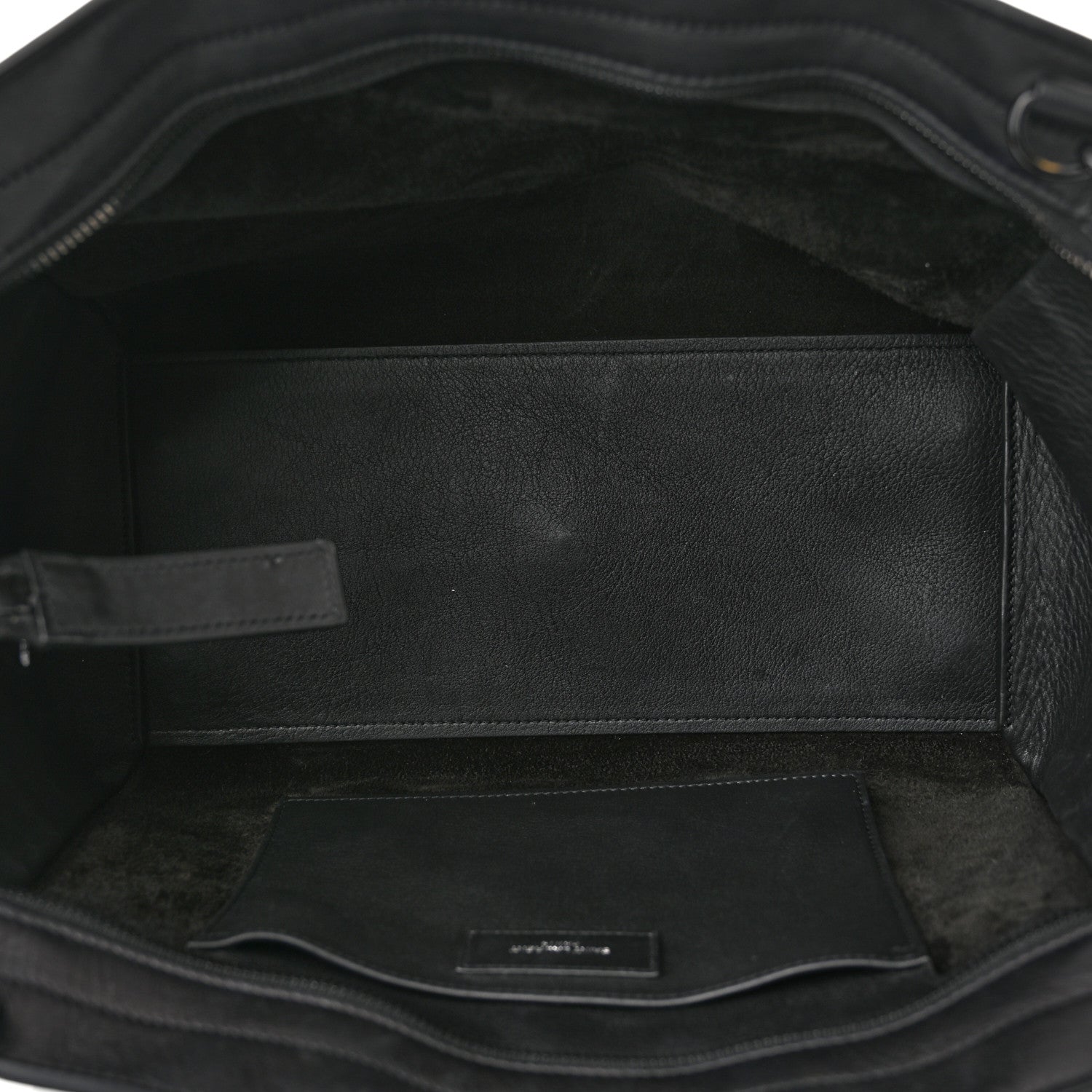 Saint Laurent Calfskin Crocodile Embossed Small Monogram Downtown Cabas Black 5 of 8