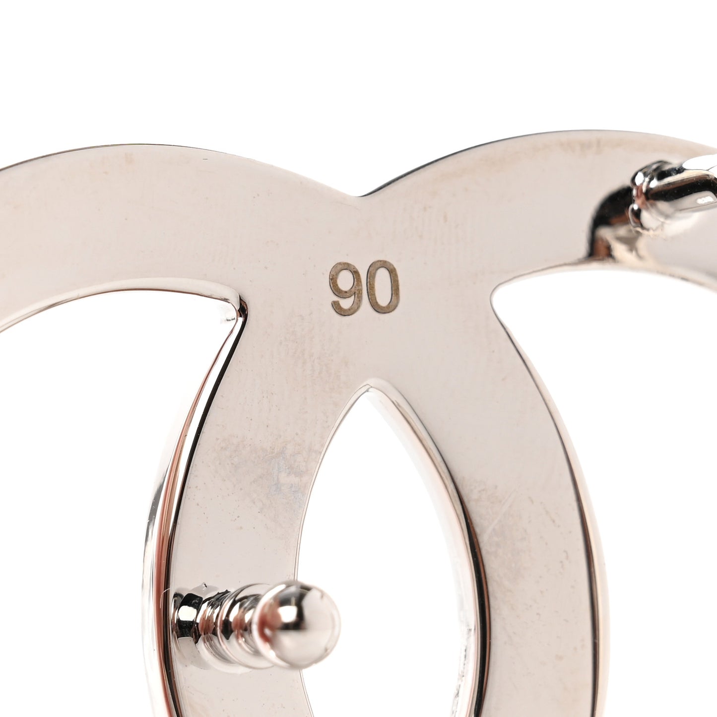Patent Calfskin CC Reversible Belt 90 Black White