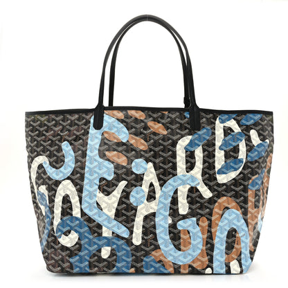 Goyard Goyardine Saint Louis Lettres Camouflage GM Black Blue 1 of 10