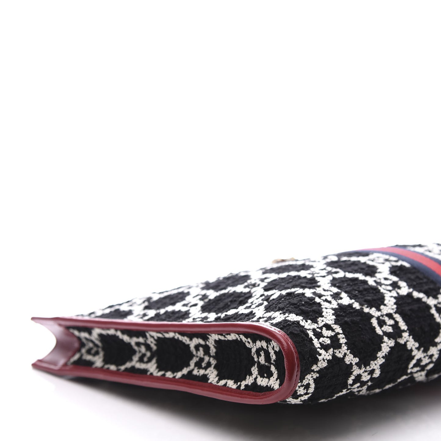 Tweed GG Monogram Large Rajah Chain Tote Romantic Cherry Black White