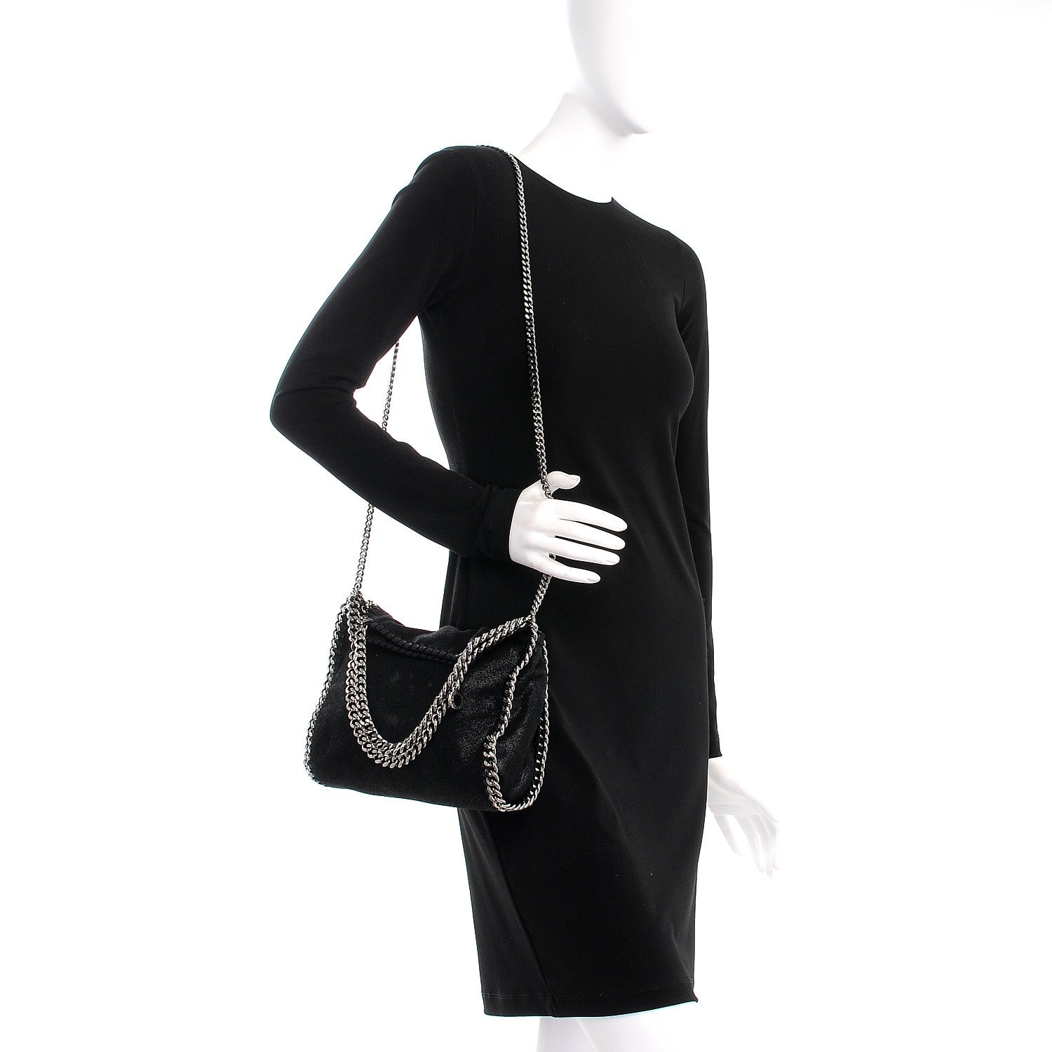 Stella McCartney Shaggy Deer Mini Falabella Tote Black 2 of 12