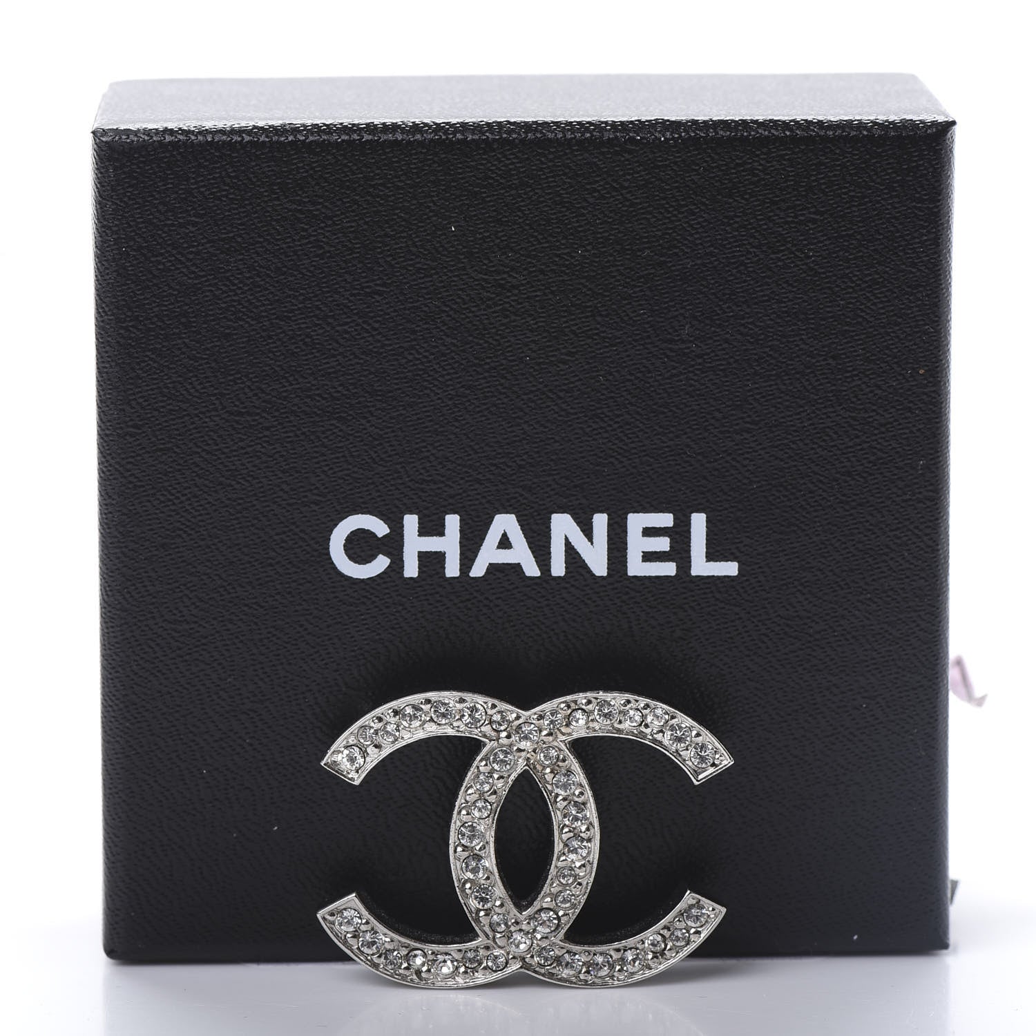 Chanel Crystal CC Brooch Silver 5 of 5