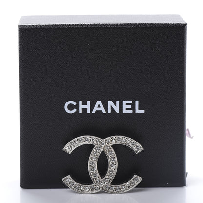 Chanel Crystal CC Brooch Silver 5 of 5