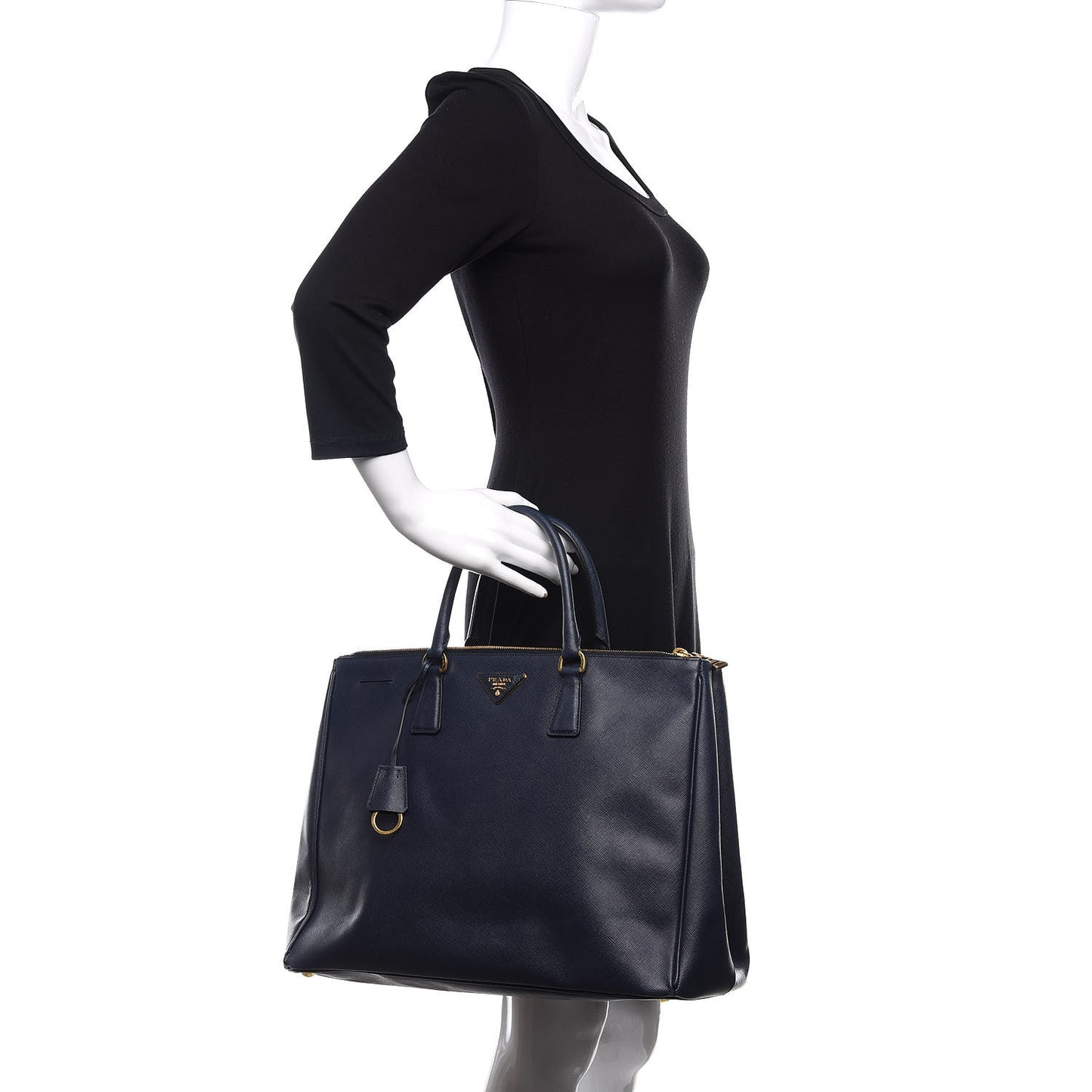 Saffiano Large Galleria Double Zip Tote Baltico