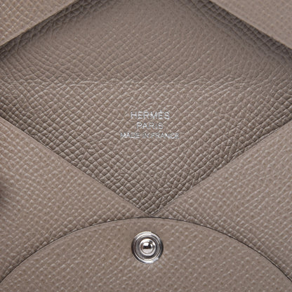 Hermes Epsom Calvi Card Case Gris Asphalt 6 of 8