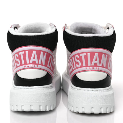 Christian Dior Nylon Calfskin Womens D-Player High Top Sneakers 36 Pink 5 of 7