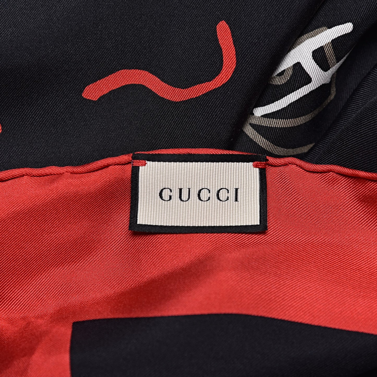 Silk Coco Capitan Logo Scarf Black