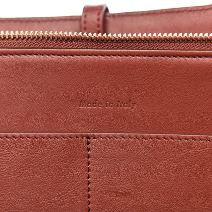 Celine Calfskin Medium Tri-Fold Bag Red Wood 7 of 17