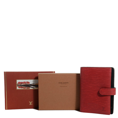 Louis Vuitton Epi Small Ring Agenda Cover Castillan Red 8 of 8