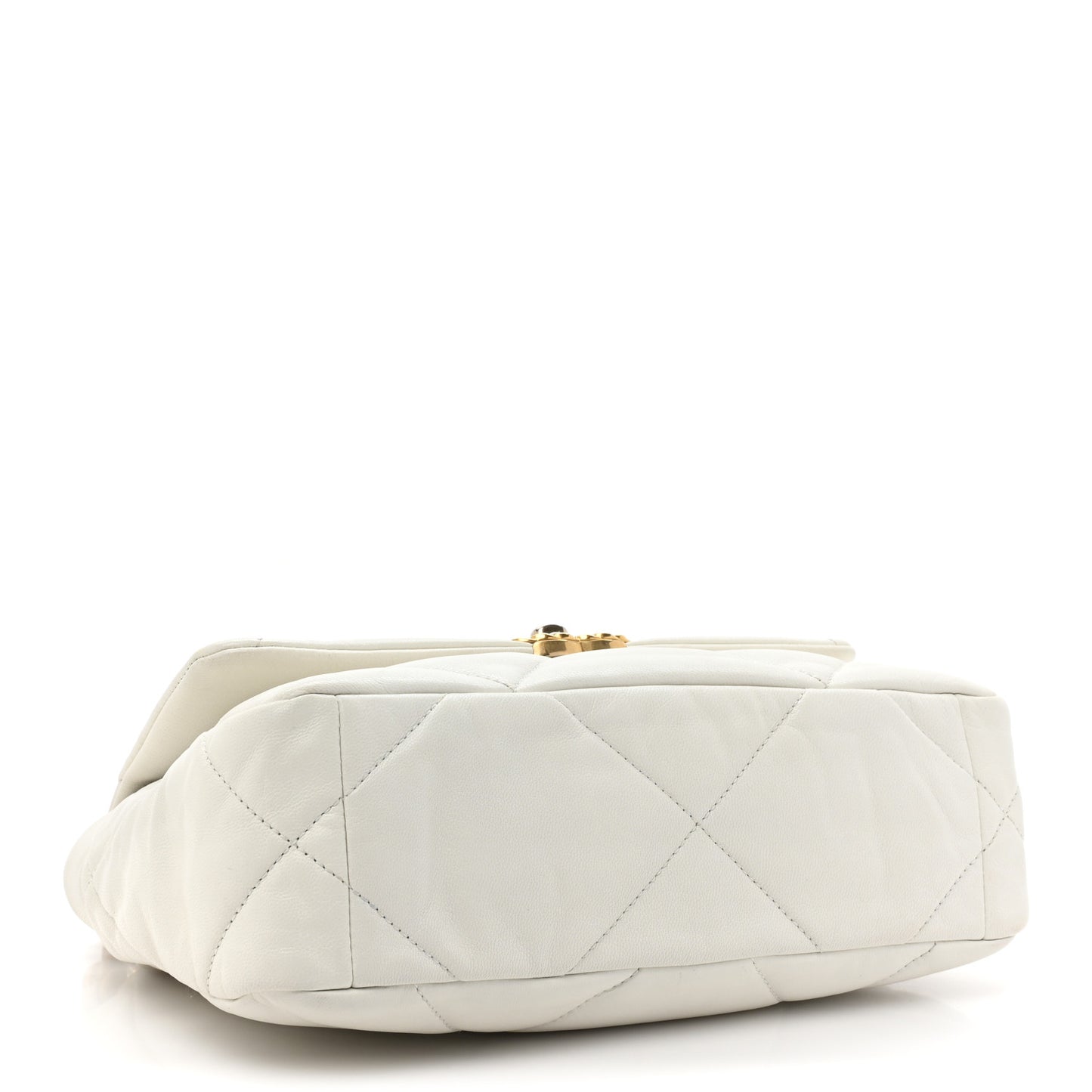 Lambskin Quilted Medium Chanel 19 Flap White