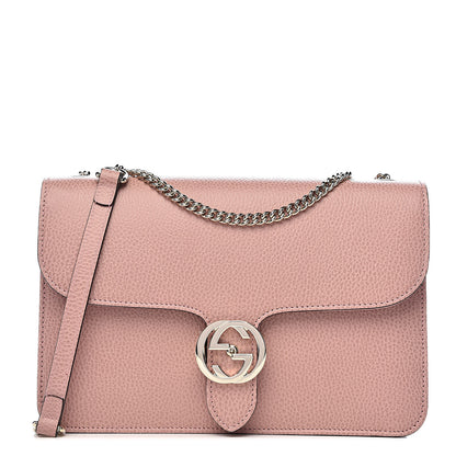 Gucci Dollar Calfskin Interlocking G Shoulder Bag Soft Pink 1 of 16