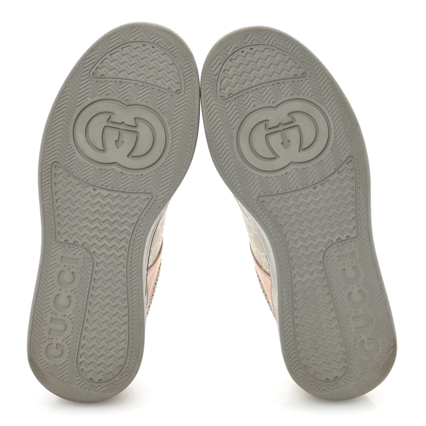 Calfskin GG Supreme Monogram Perforated Womens Platform 55mm Sneakers 39.5 Apricot Pink Beige Grey