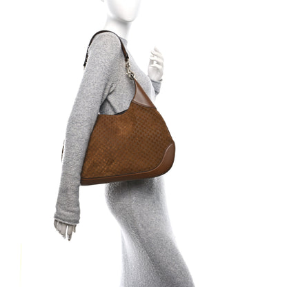 Gucci GG Suede B Medium Shoulder Bag Brown 2 of 9