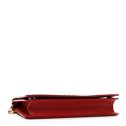 Prada Saffiano Metal Oro Mini Bag Fuoco 4 of 10