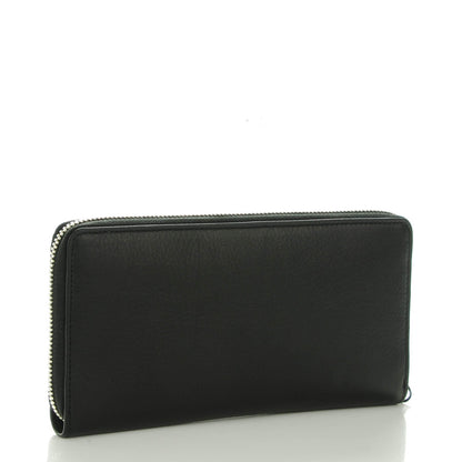 Balenciaga Calfskin Papier Continental Zip Around Wallet Black 3 of 7