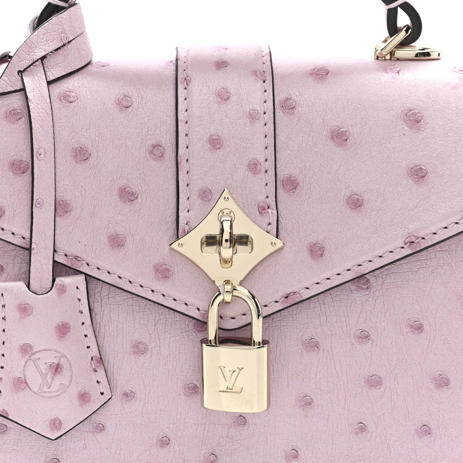 Louis Vuitton Iridescent Ostrich Rose Des Vents Mini Pearly Lilac 8 of 11