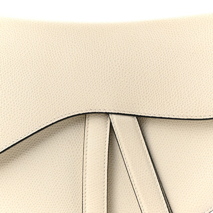 Christian Dior Grained Calfskin Saddle Bag White 14 of 21
