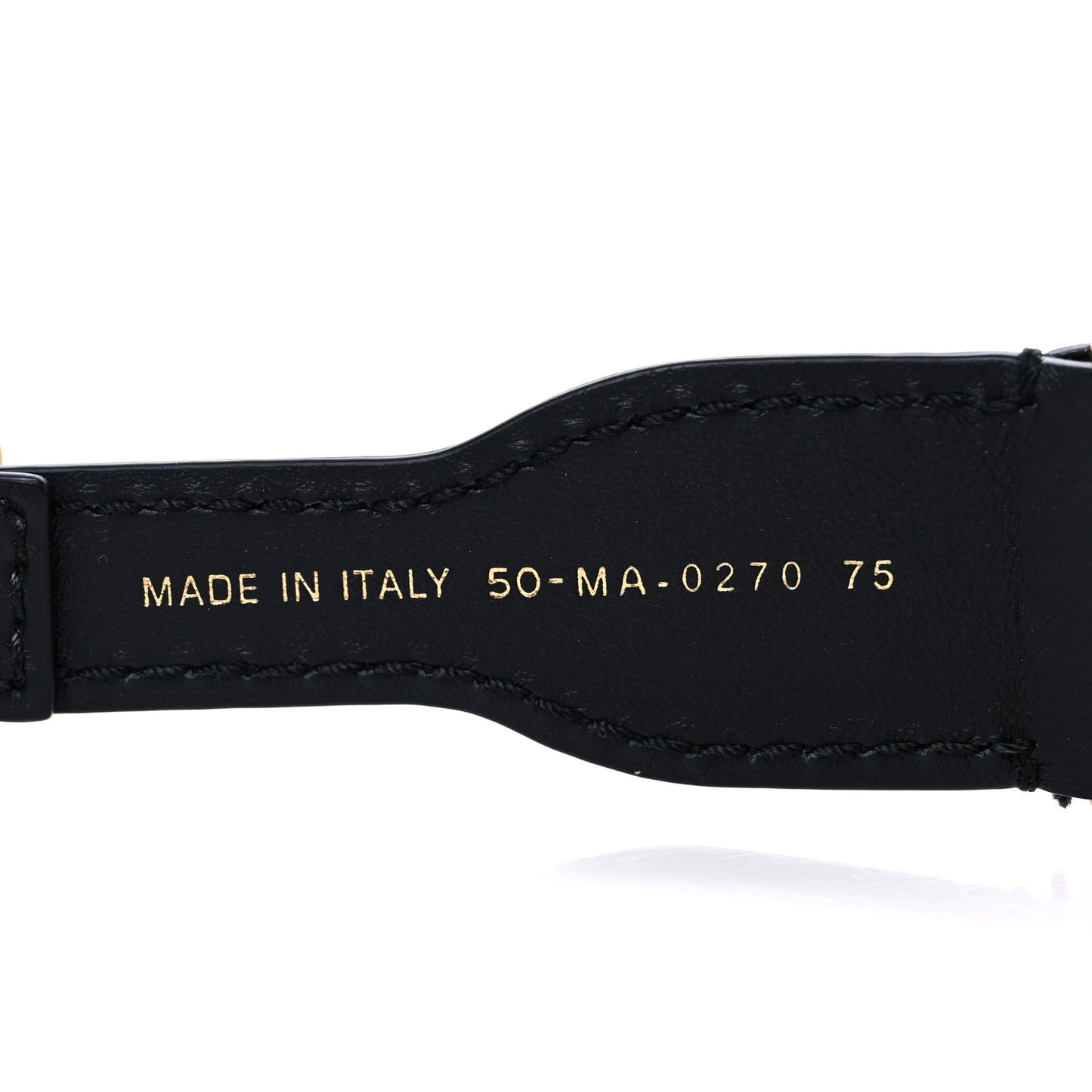 Canvas Embroidered Belt 75 30 Black Beige
