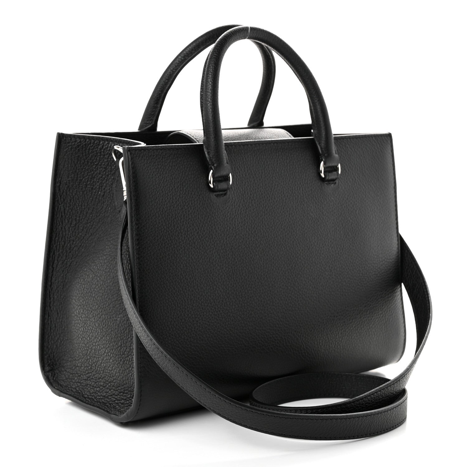 Jimmy Choo Grained Calfskin Embossed Book Tote Black 2 of 9