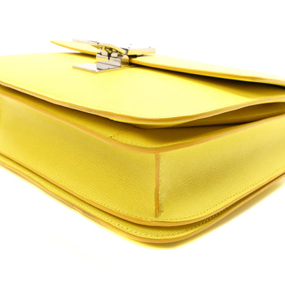 Celine Liege Calfskin Medium Classic Box Flap Bag Fluo Yellow 9 of 9