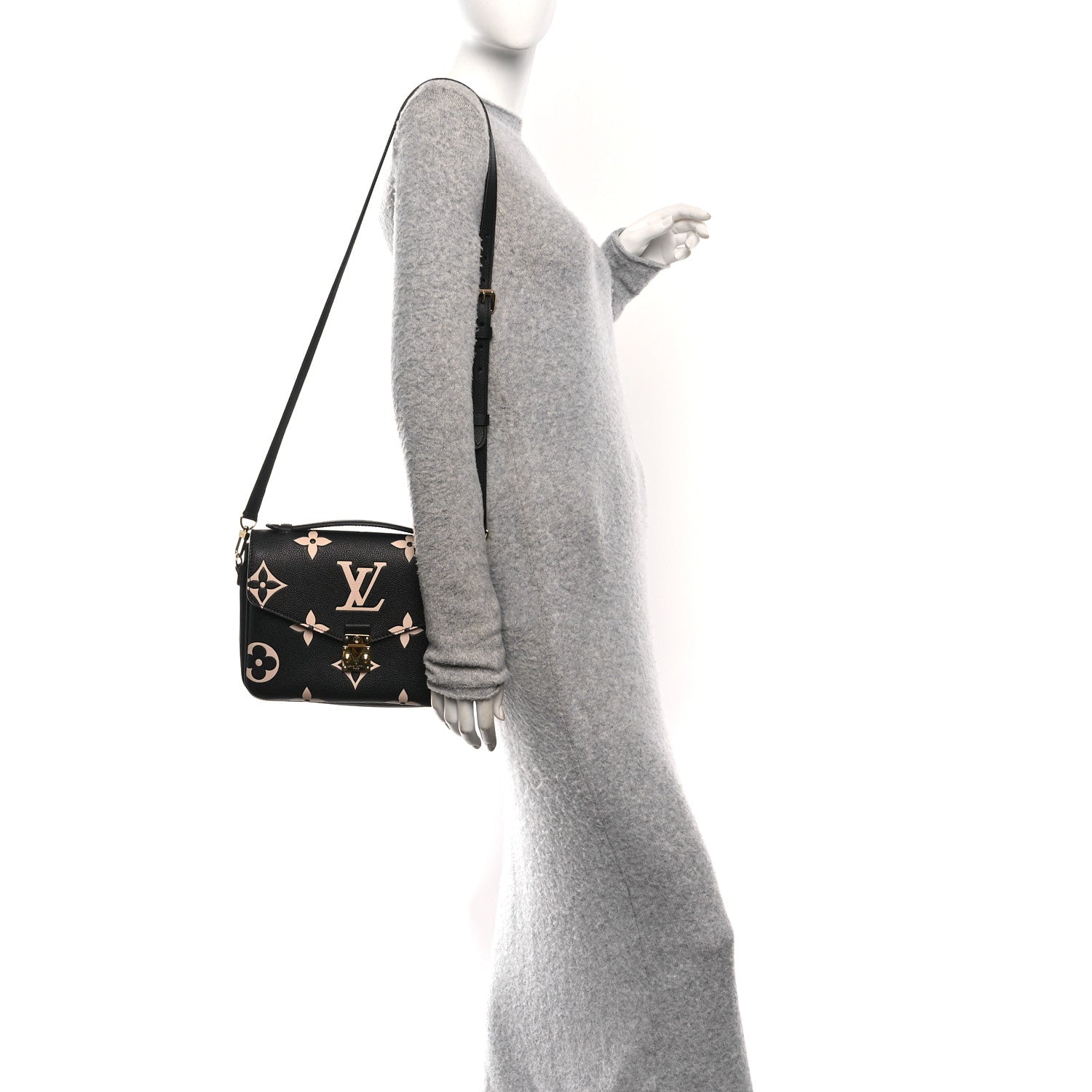 Louis Vuitton Empreinte Monogram Giant Pochette Metis Black Beige 2 of 11